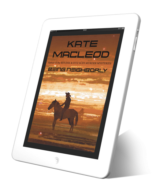 Book cover Being Neighborly science fiction short story.