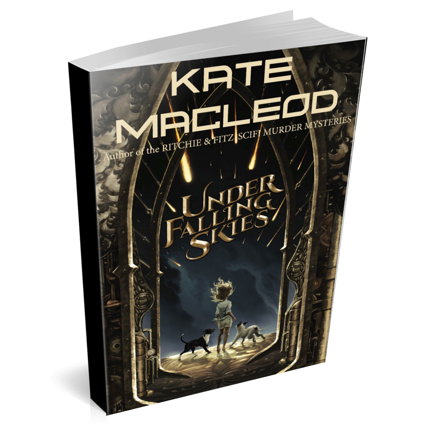 Book cover Under Falling Skies young adult science fiction novel