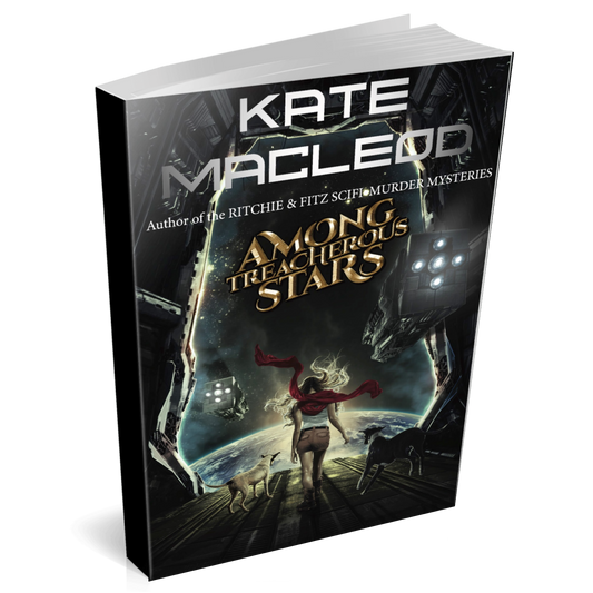 Book cover Among Treacherous Stars young adult science fiction