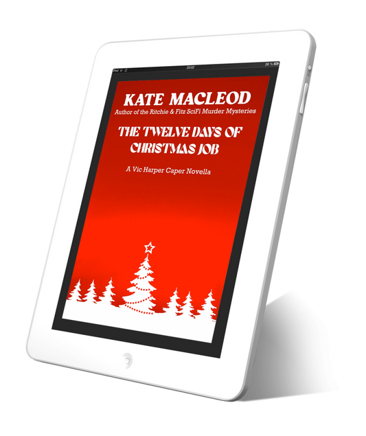 Book cover for the Vic Harper Caper Novella The Twelve Days of Christmas Job