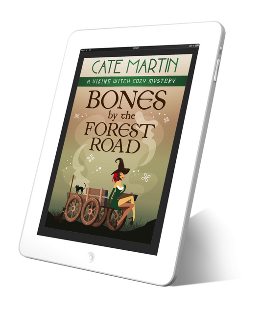 Book cover Bones by the Forest Road: A Viking Witch Cozy Mystery