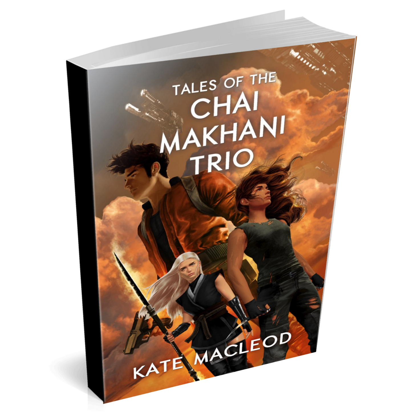 Cover to the paperback of the young adult science fiction novel Tales of the Chai Makhani Trio.