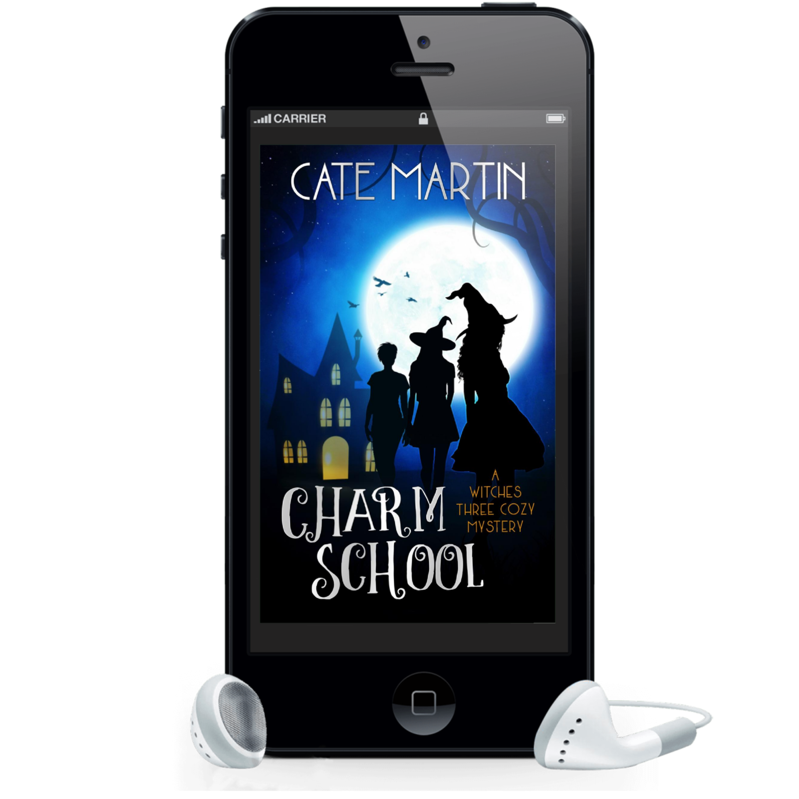 Cover for the audiobook of Charm School: A Witches Three Cozy Mystery.