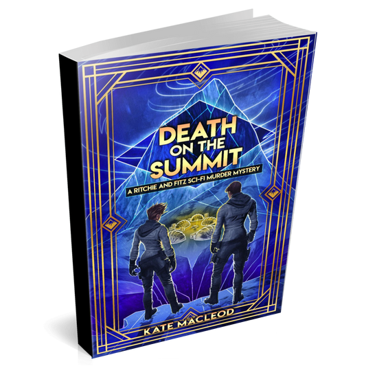 Book cover Death on the Summit: A Ritchie and Fitz Sci-Fi Murder Mystery young adult novel