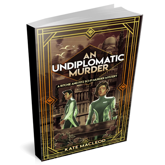 Book cover An Undiplomatic Murder: A Ritchie and Fitz Sci-Fi Murder Mystery young adult novel