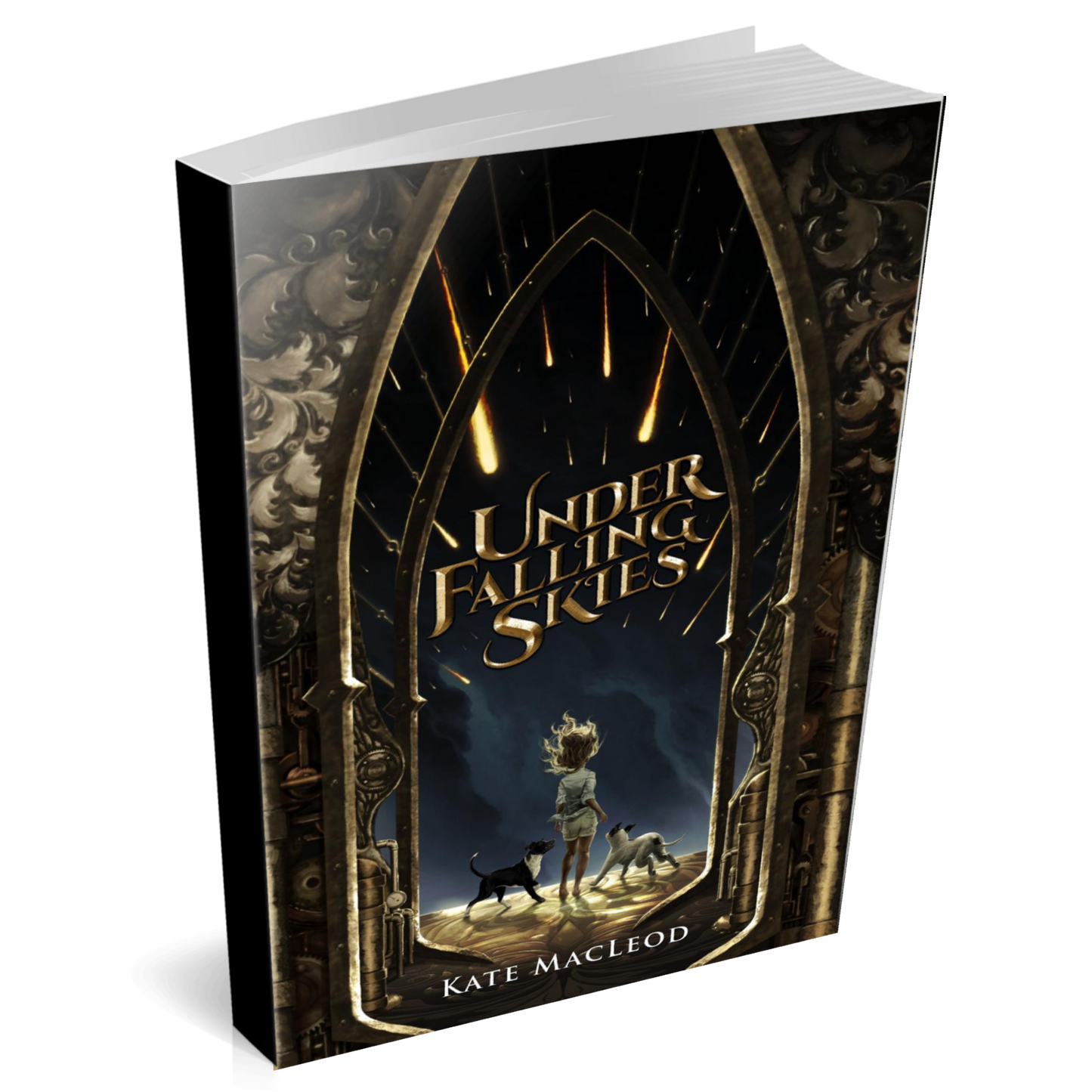 Book cover Under Falling Skies young adult science fiction novel