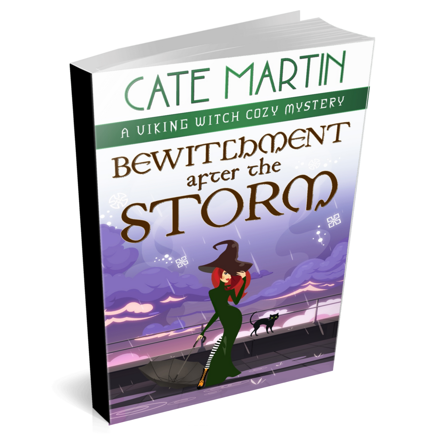 Cover for paperback book titled Bewitchment After the Storm, the twelfth book in the Viking Witch Cozy Mystery series.