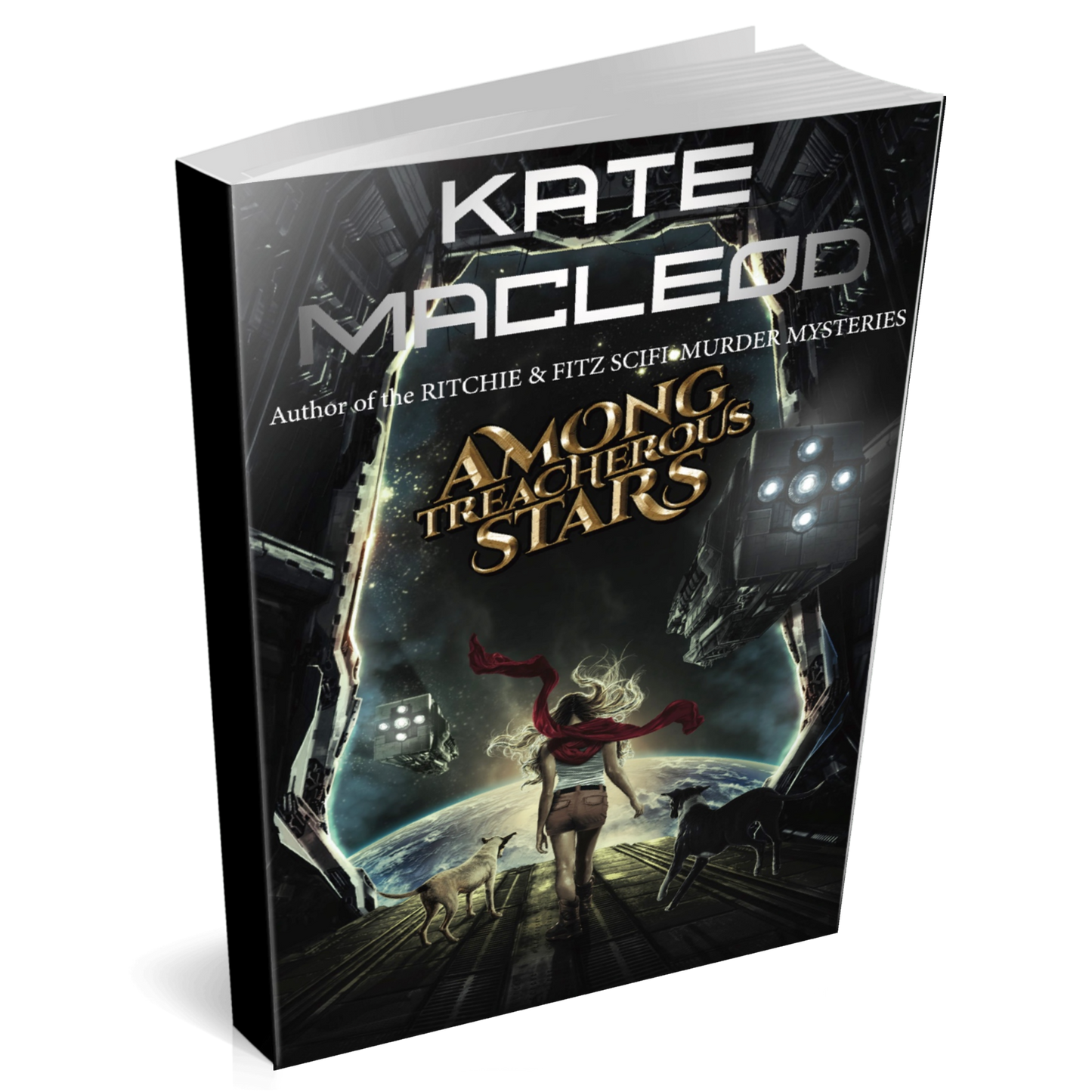 Book cover Among Treacherous Stars young adult science fiction