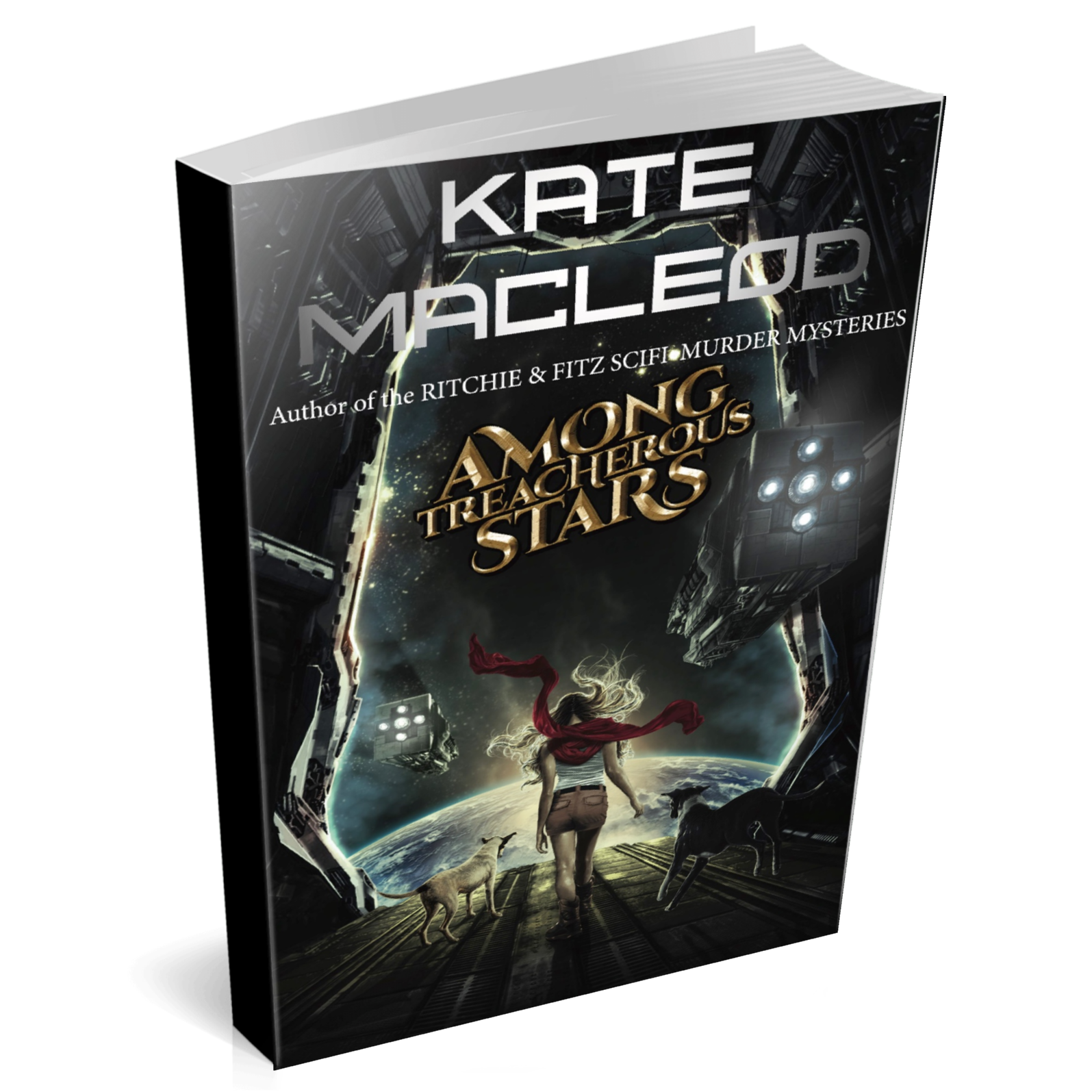 Book cover Among Treacherous Stars young adult science fiction