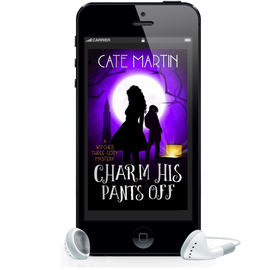 Cover of the audiobook of Charm His Pants Off: A Witches Three Cozy Mystery.