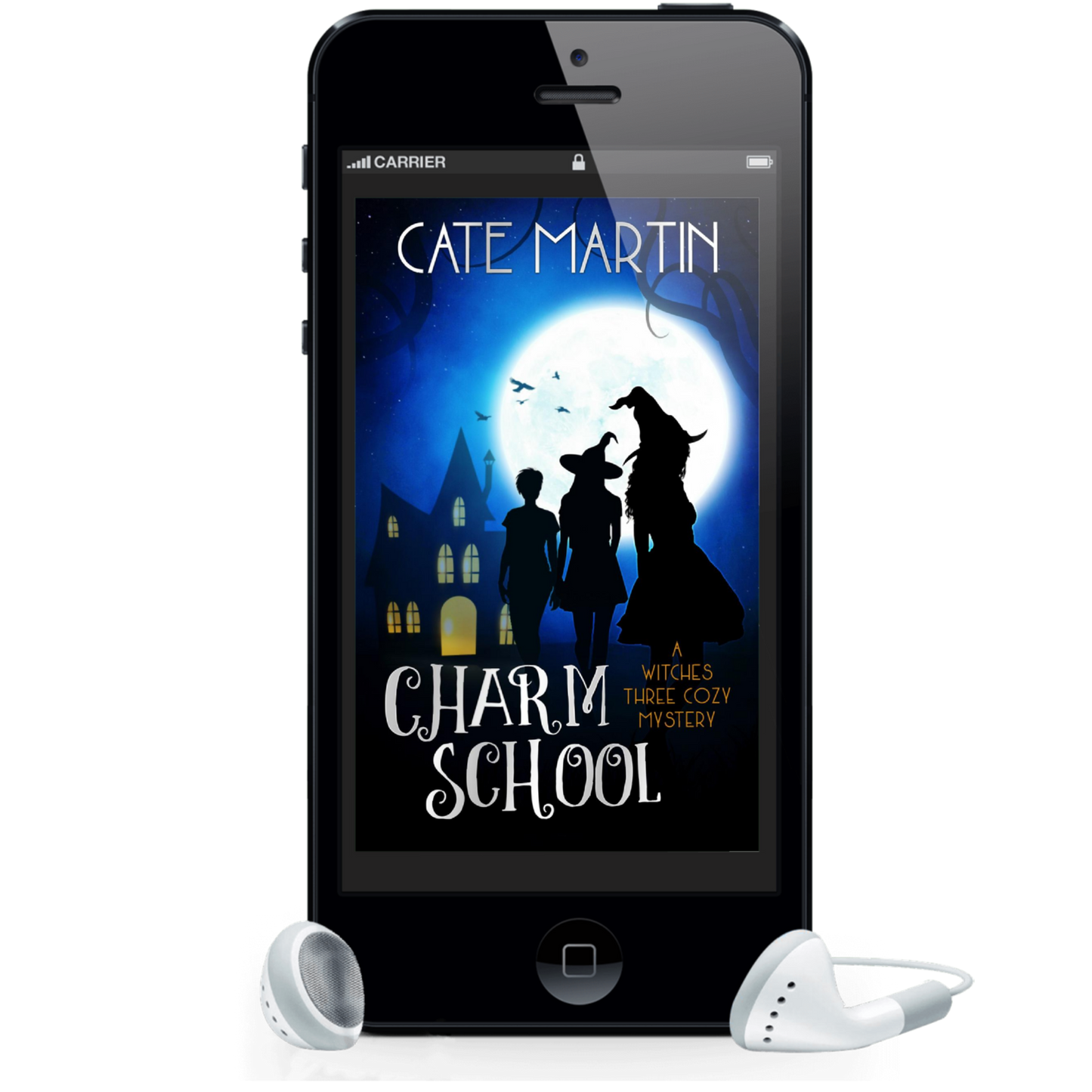 Cover for the audiobook of Charm School: A Witches Three Cozy Mystery.
