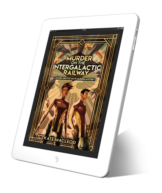 Book cover Murder on the Intergalactic Railway: A Ritchie and Fitz Sci-Fi Murder Mystery