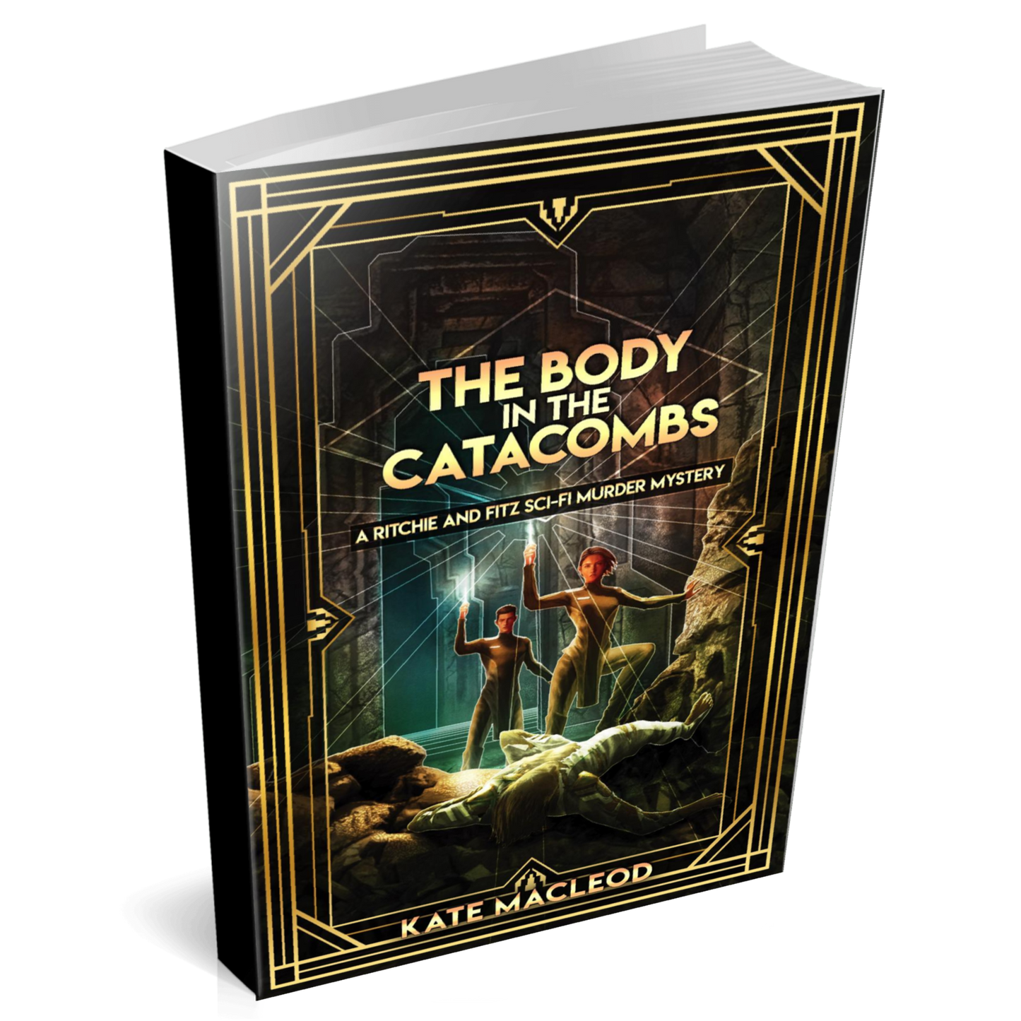 Book cover The Body in the Catacombs: A Ritchie and Fitz Sci-Fi Murder Mystery young adult novel