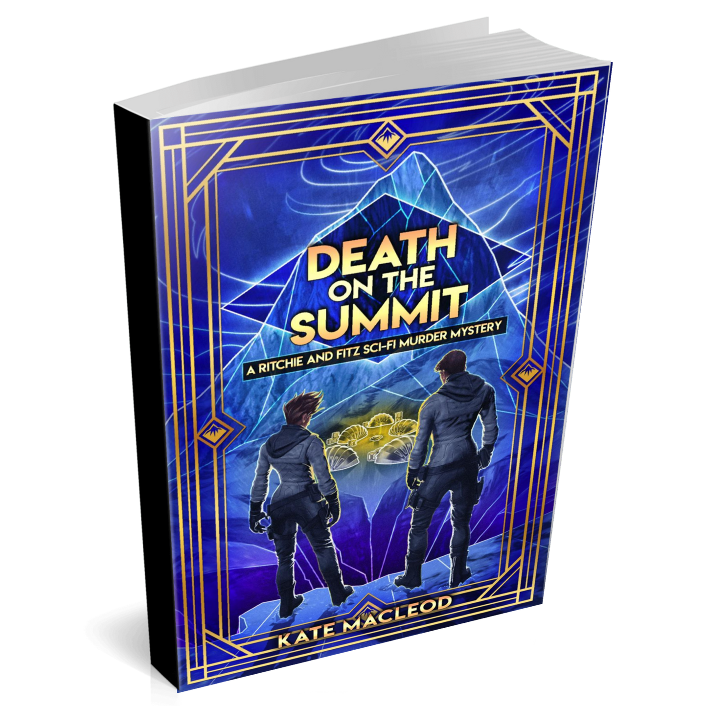 Book cover Death on the Summit: A Ritchie and Fitz Sci-Fi Murder Mystery young adult novel