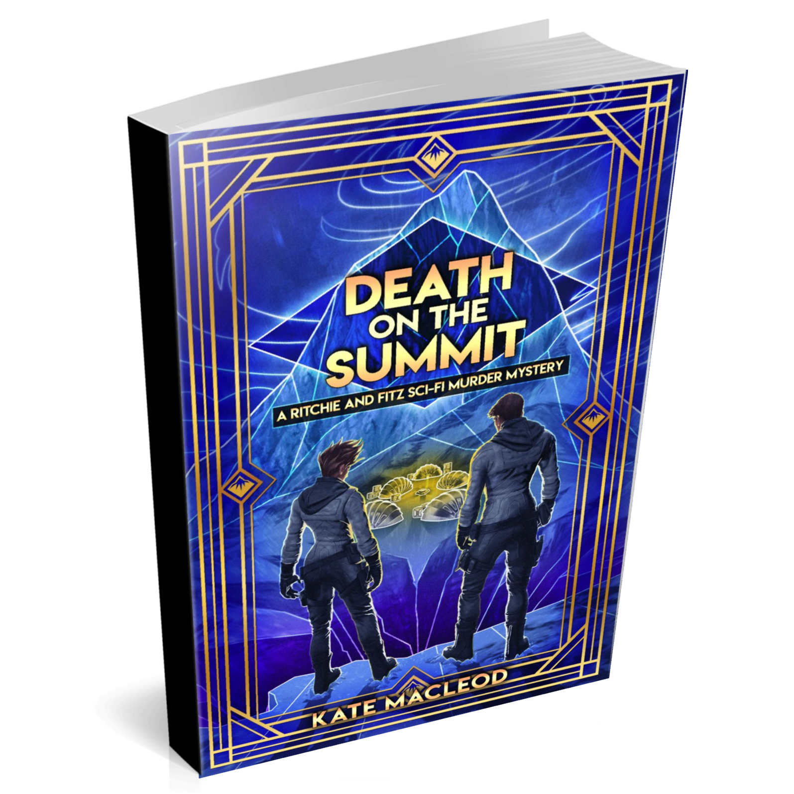 Book cover Death on the Summit: A Ritchie and Fitz Sci-Fi Murder Mystery young adult novel