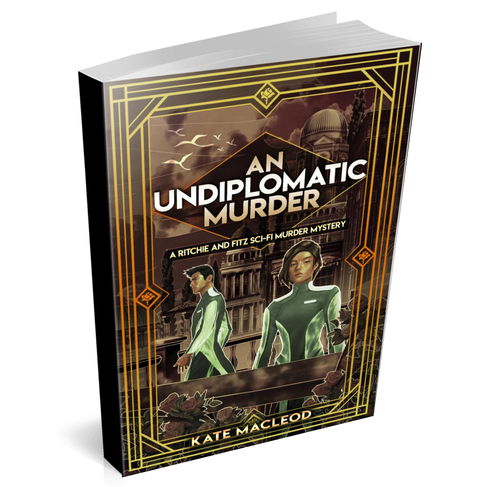 Book cover An Undiplomatic Murder: A Ritchie and Fitz Sci-Fi Murder Mystery young adult novel